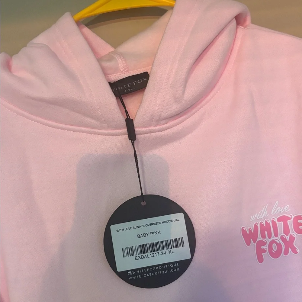 White Fox Boutique Baby Pink Hoodie - Picture 6 of 6